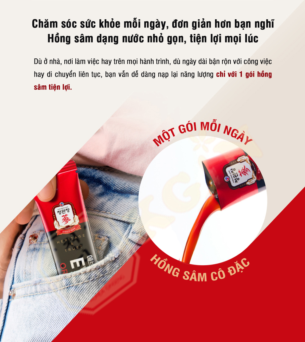 Tinh chất hồng sâm thượng hạng KGC 30 gói