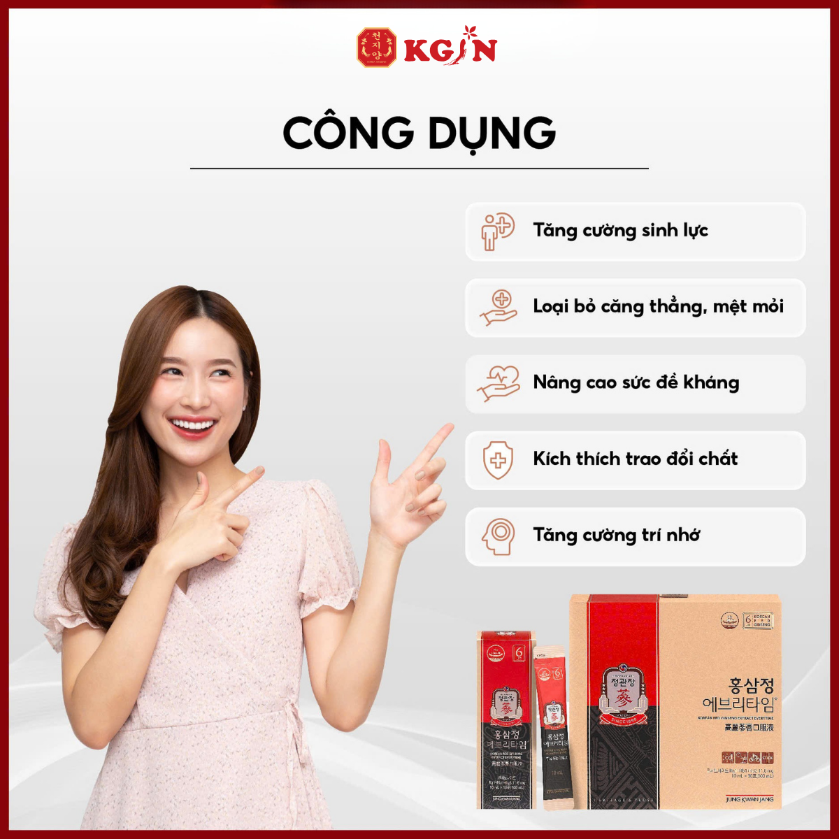 tinh chất hồng sâm dạng gói nước